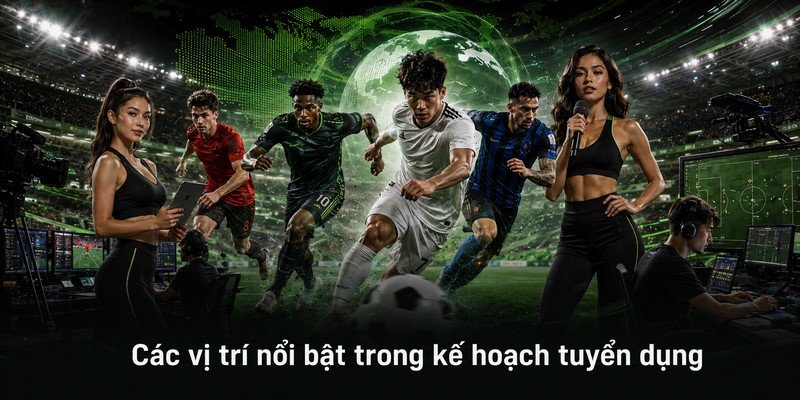 Các vị trí nổi bật trong kế hoạch tuyển dụng