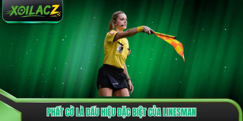 Phất cờ là dấu hiệu đặc biệt của linesman